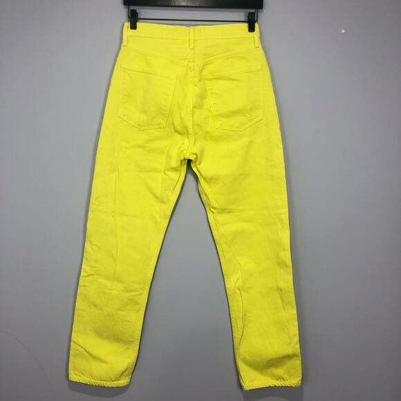 AGOLDE 90's Pinch Waist High Rise Straight Button Fly Jeans Mom Lime Size 27 - Picture 8 of 10